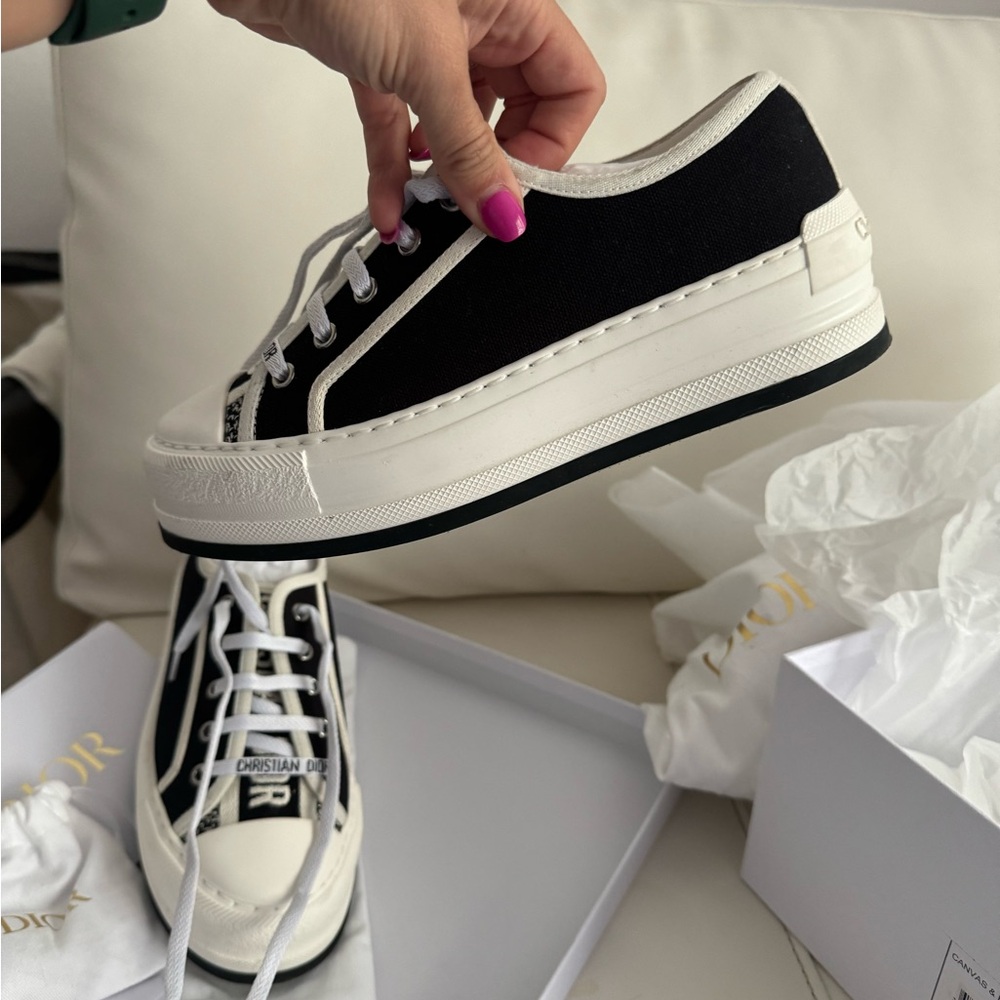 Authentic Dior Black and White Women's Sneakers - Picture 5 of 8